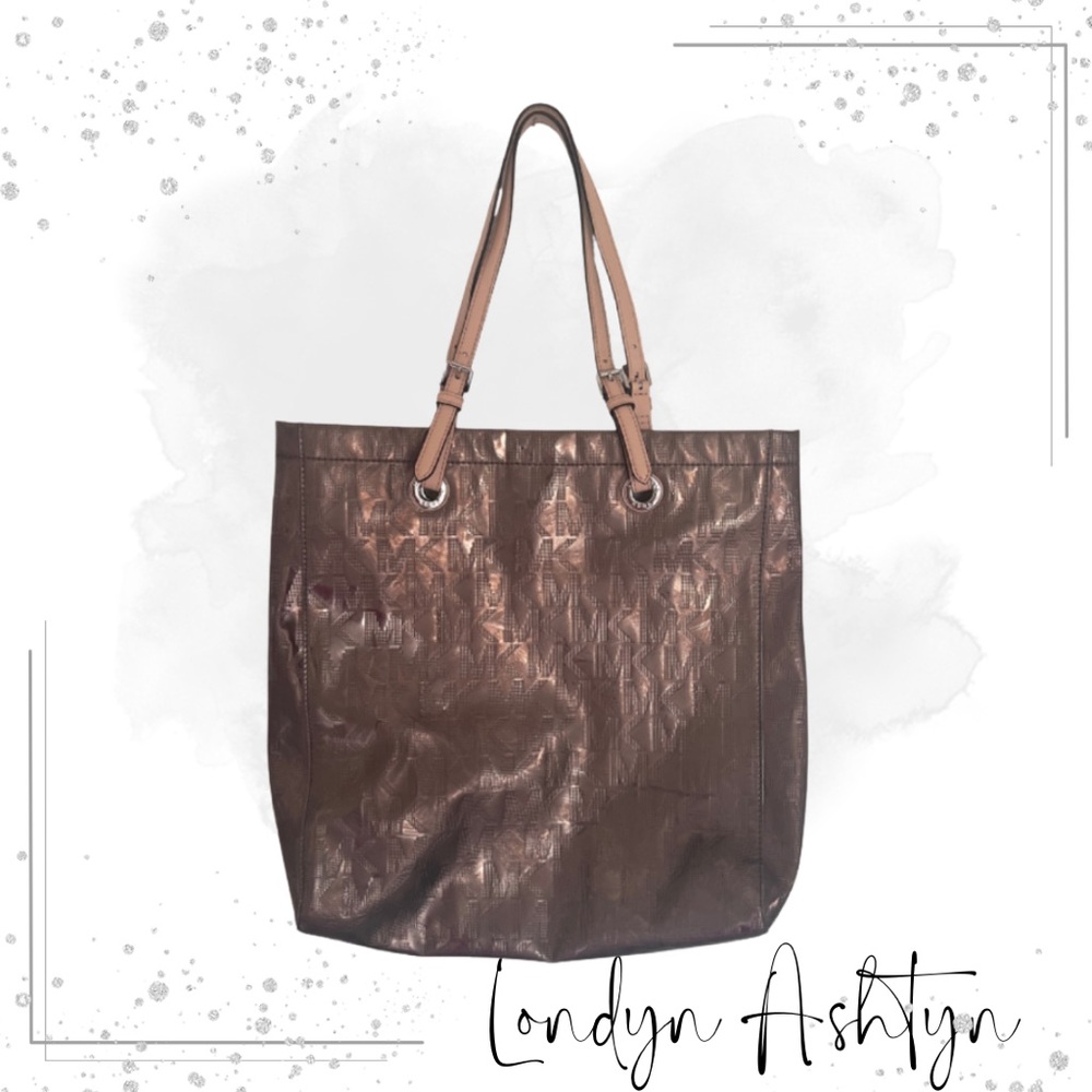 MK (inspired) TOTE BAG IN BRONZE AND TAN